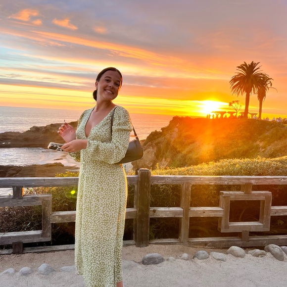 Billabong Green Floral Maxi Dress - Picture 1 of 3
